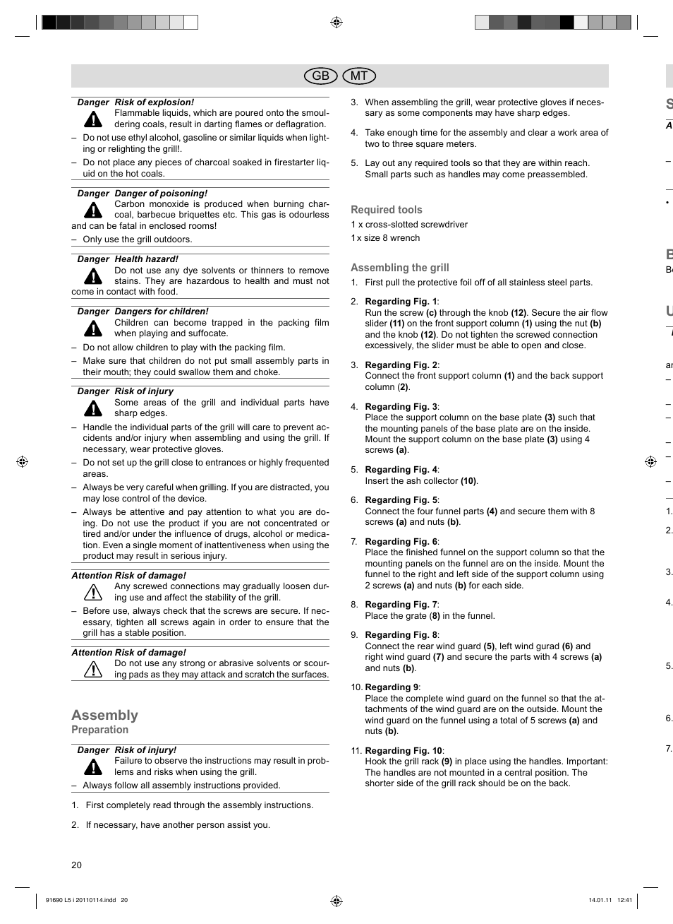 Assembly, Mt gb | Florabest HC-91690 User Manual | Page 20 / 26