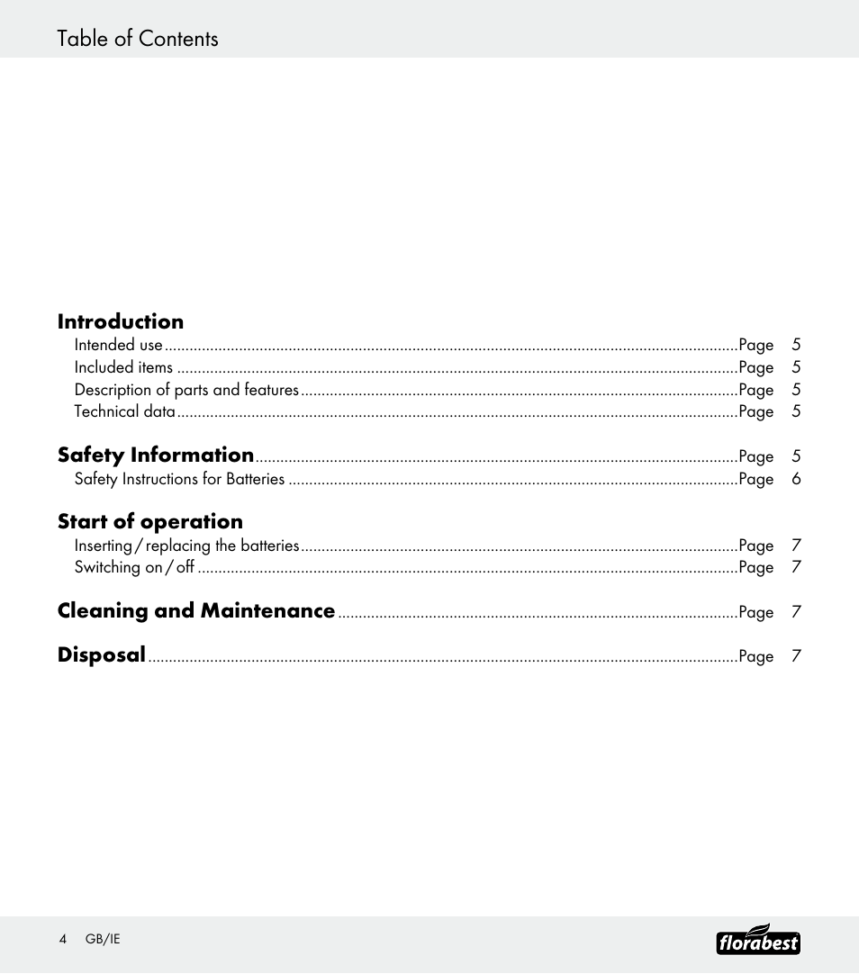 Florabest Z30688 User Manual | Page 4 / 21
