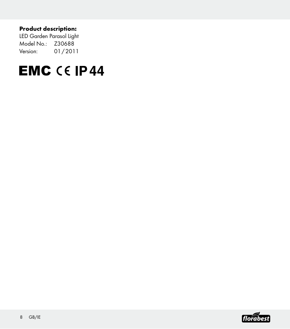 Florabest Z30688 User Manual | Page 8 / 21