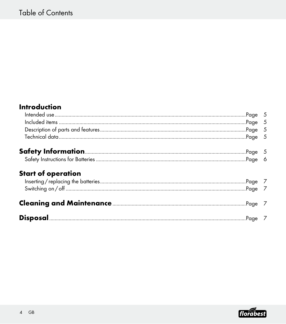 Florabest Z30688 User Manual | Page 4 / 32