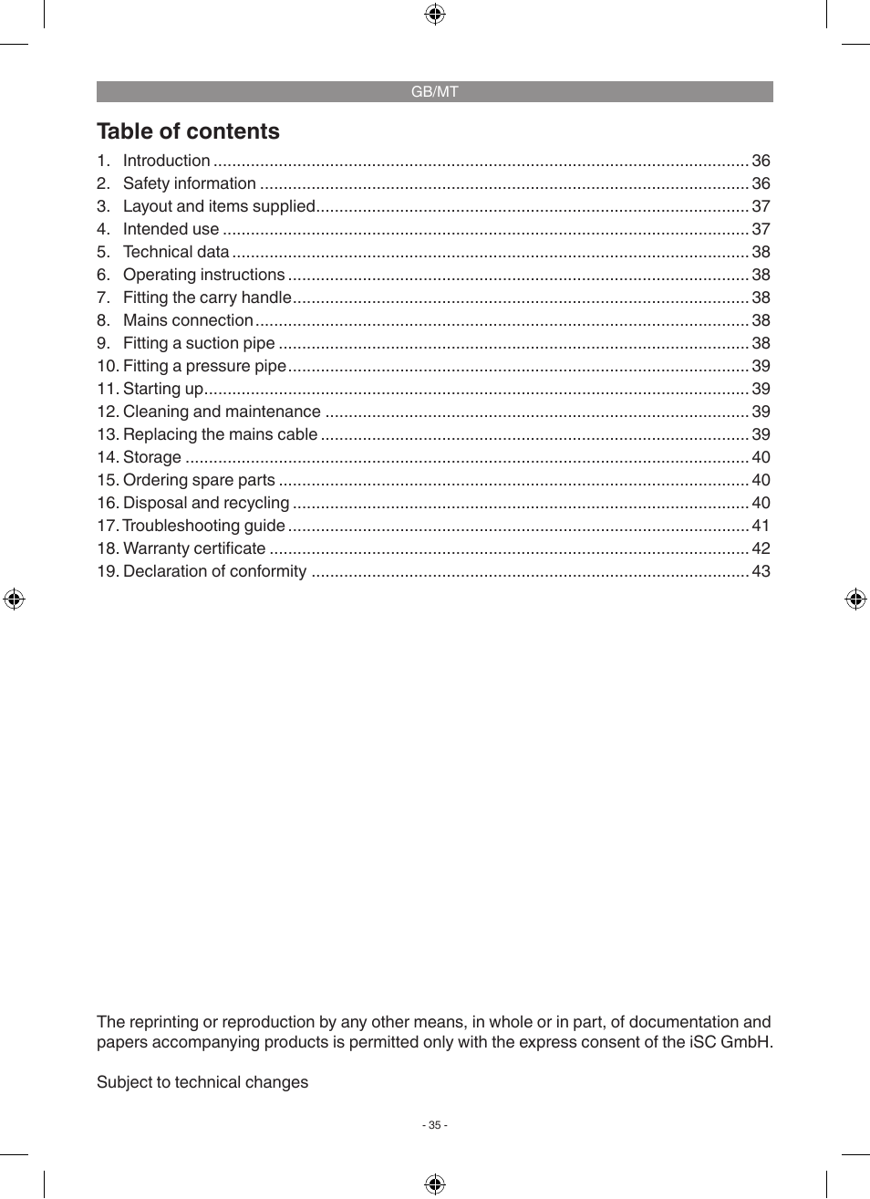 Florabest FGP 1000 A1 User Manual | Page 35 / 58