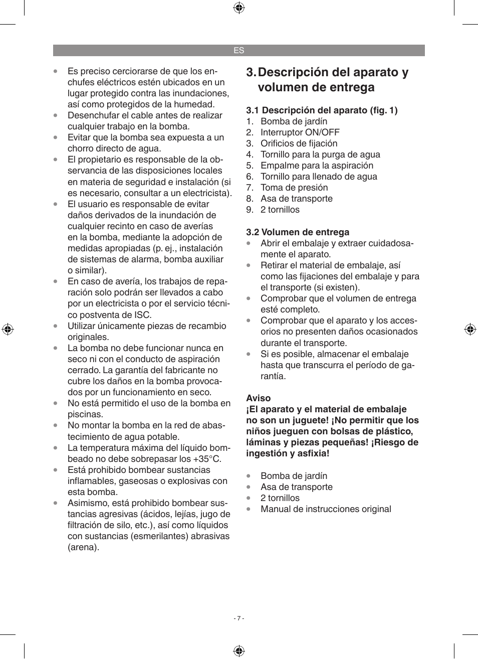 Descripción del aparato y volumen de entrega | Florabest FGP 1000 A1 User Manual | Page 7 / 58