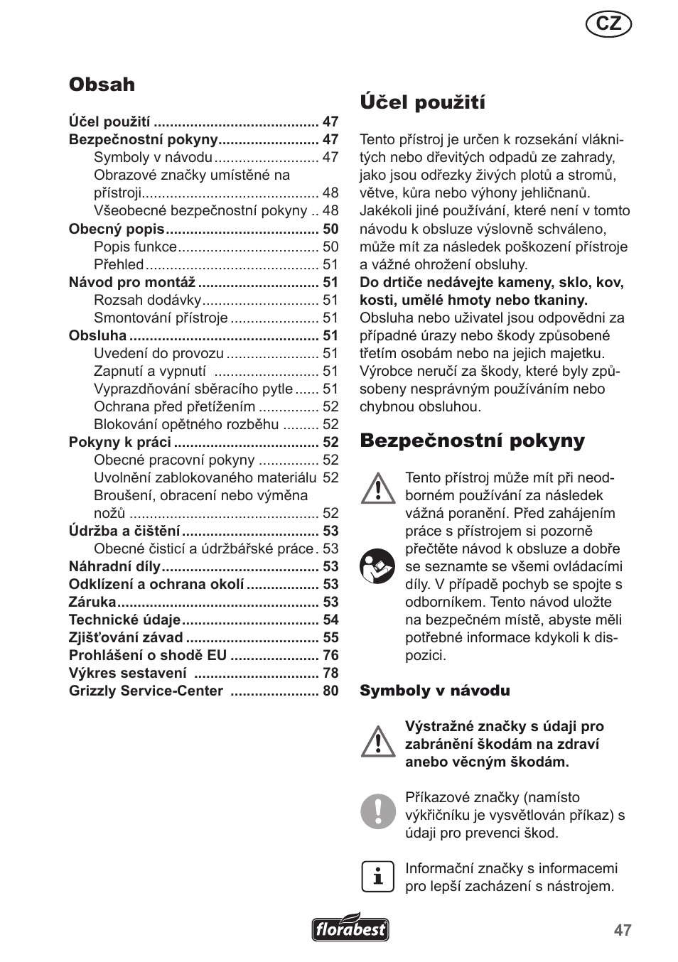 Florabest FMH 2400 B2 User Manual | Page 47 / 81