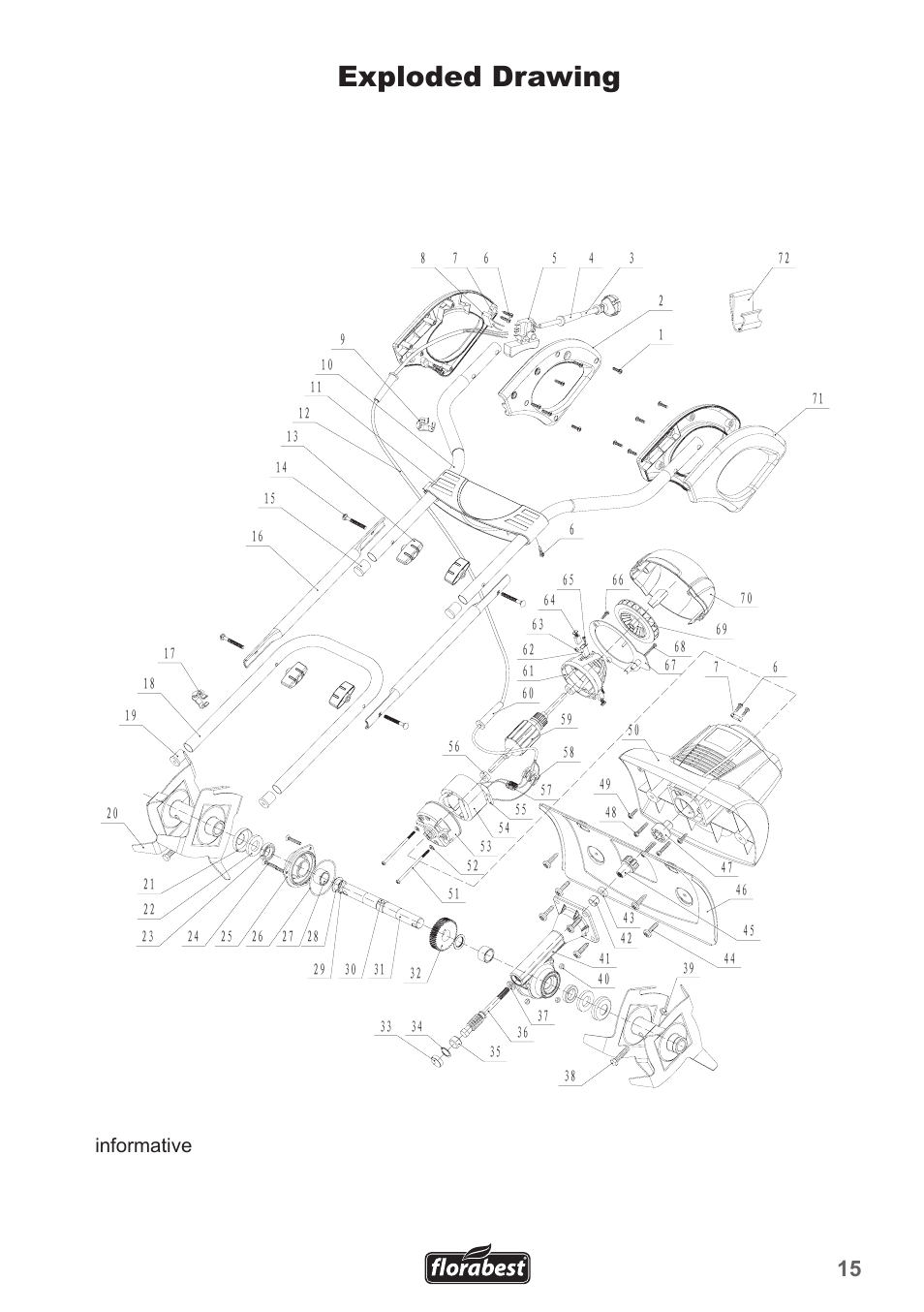 Exploded drawing, Informative | Florabest FGH 710 A1 User Manual | Page 15 / 18