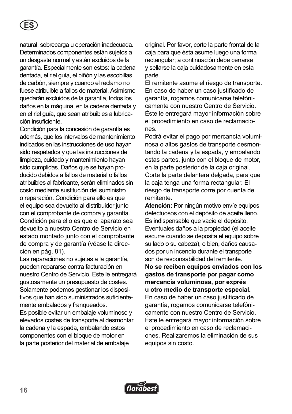Florabest FHE 550 A1 User Manual | Page 16 / 82