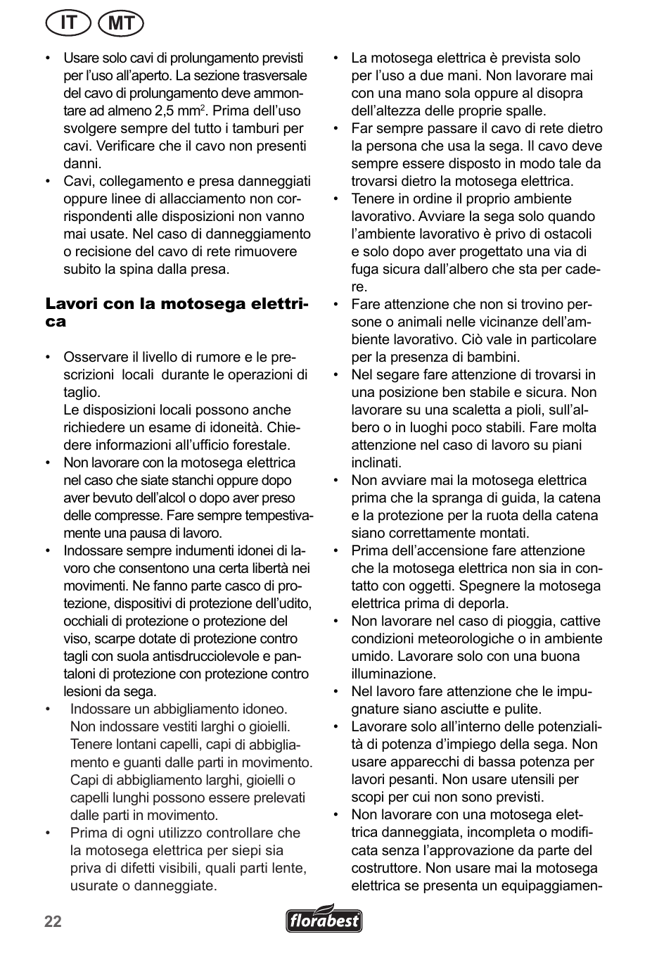 It mt | Florabest FHE 550 A1 User Manual | Page 22 / 82