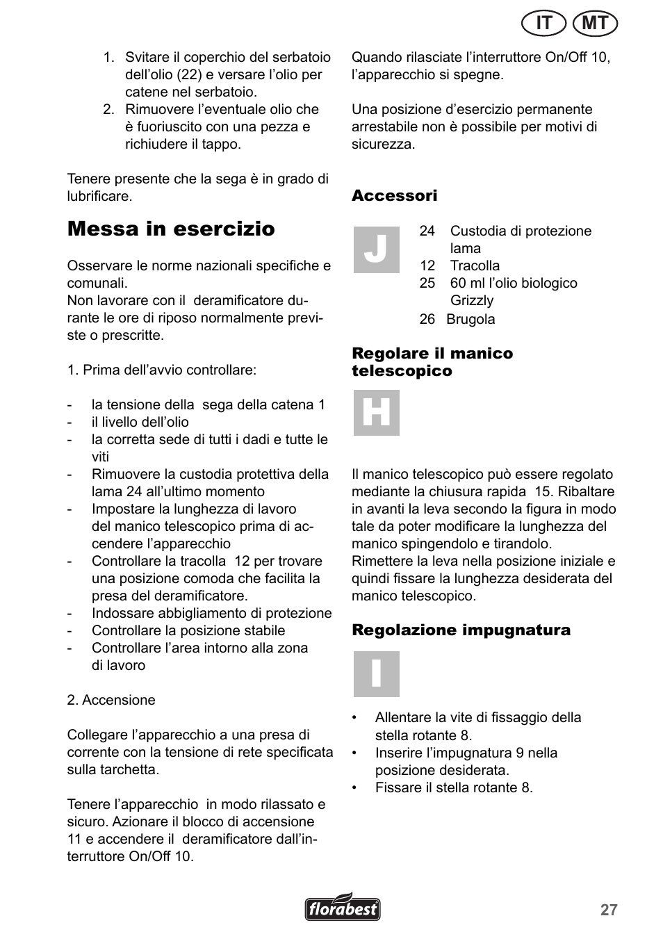 Messa in esercizio, Mt it | Florabest FHE 550 A1 User Manual | Page 27 / 82