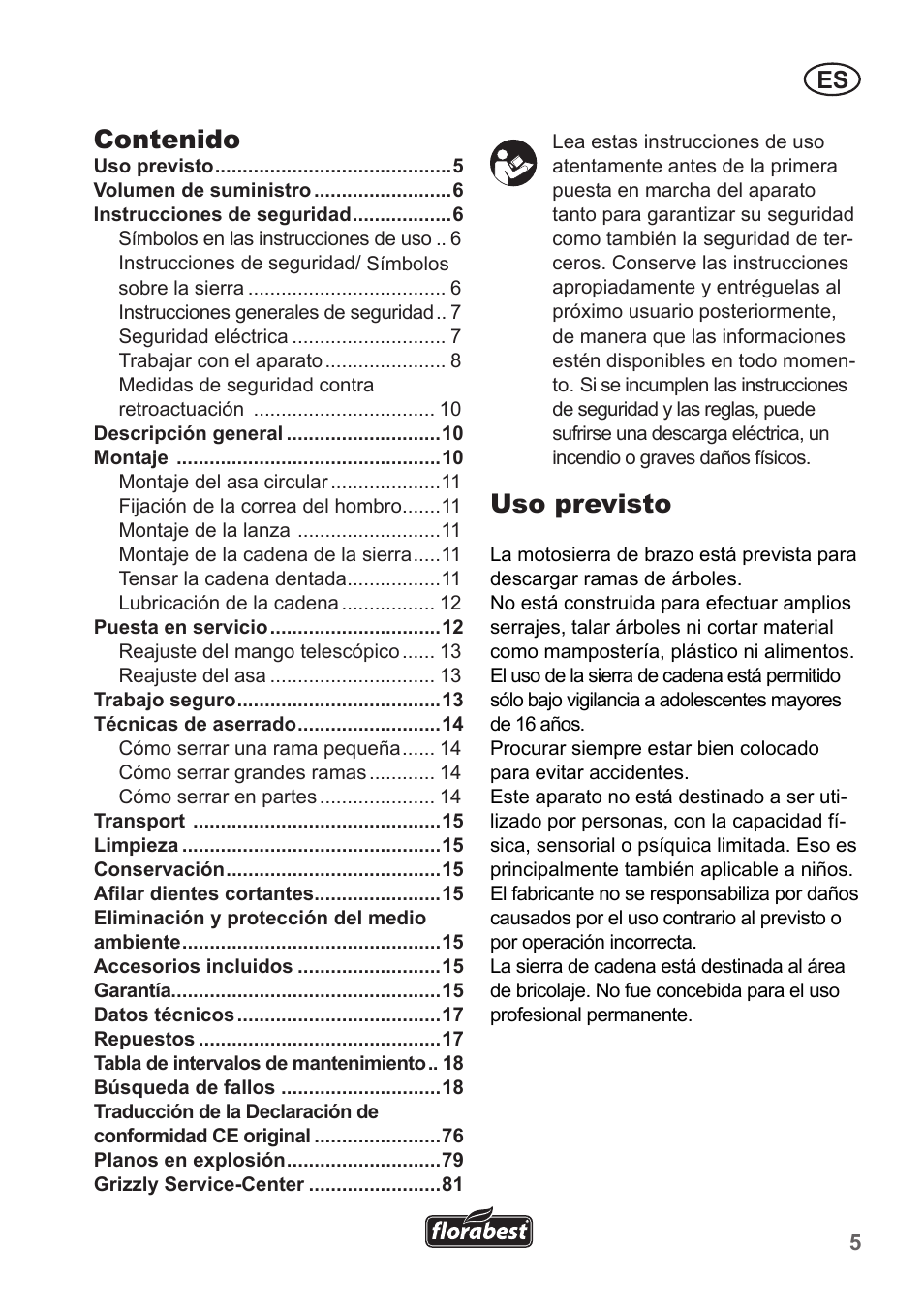 Florabest FHE 550 A1 User Manual | Page 5 / 82