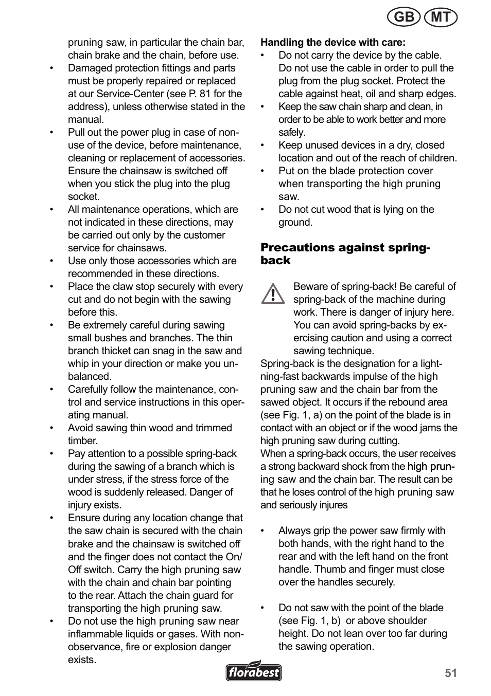 Mt gb | Florabest FHE 550 A1 User Manual | Page 51 / 82