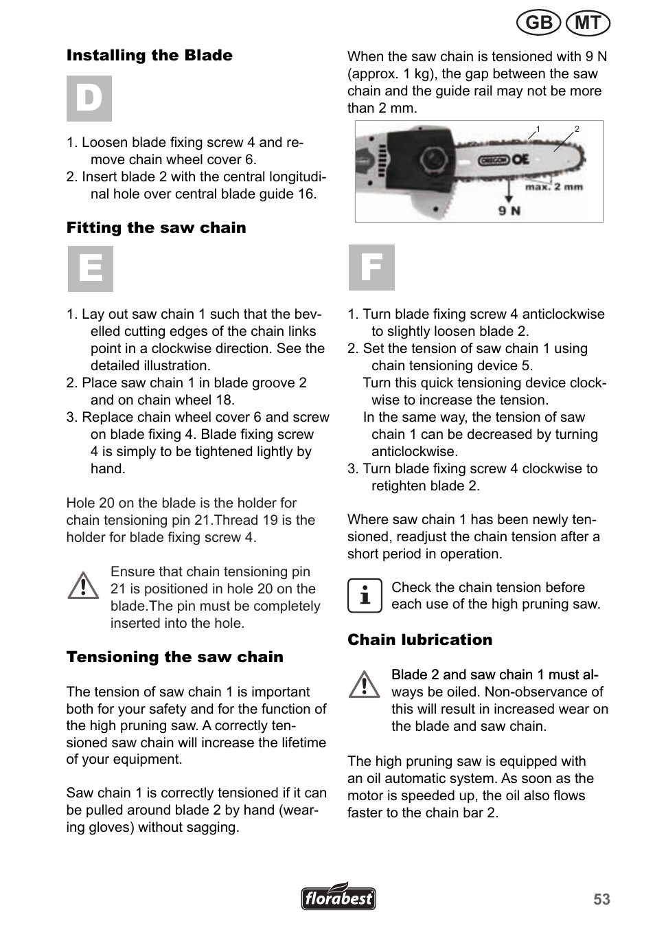 Fd e, Mt gb | Florabest FHE 550 A1 User Manual | Page 53 / 82