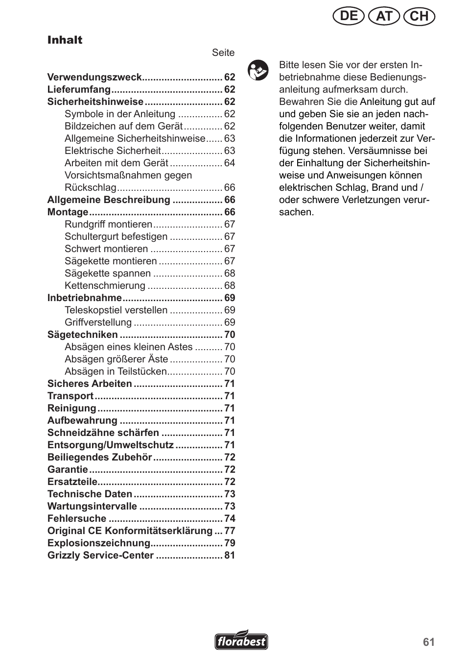 Ch at de | Florabest FHE 550 A1 User Manual | Page 61 / 82