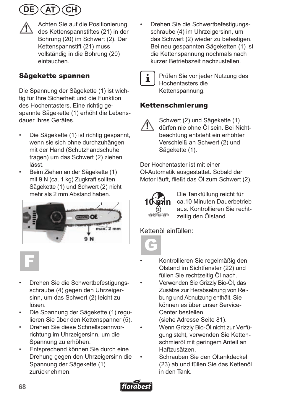 10 min, Ch at de | Florabest FHE 550 A1 User Manual | Page 68 / 82