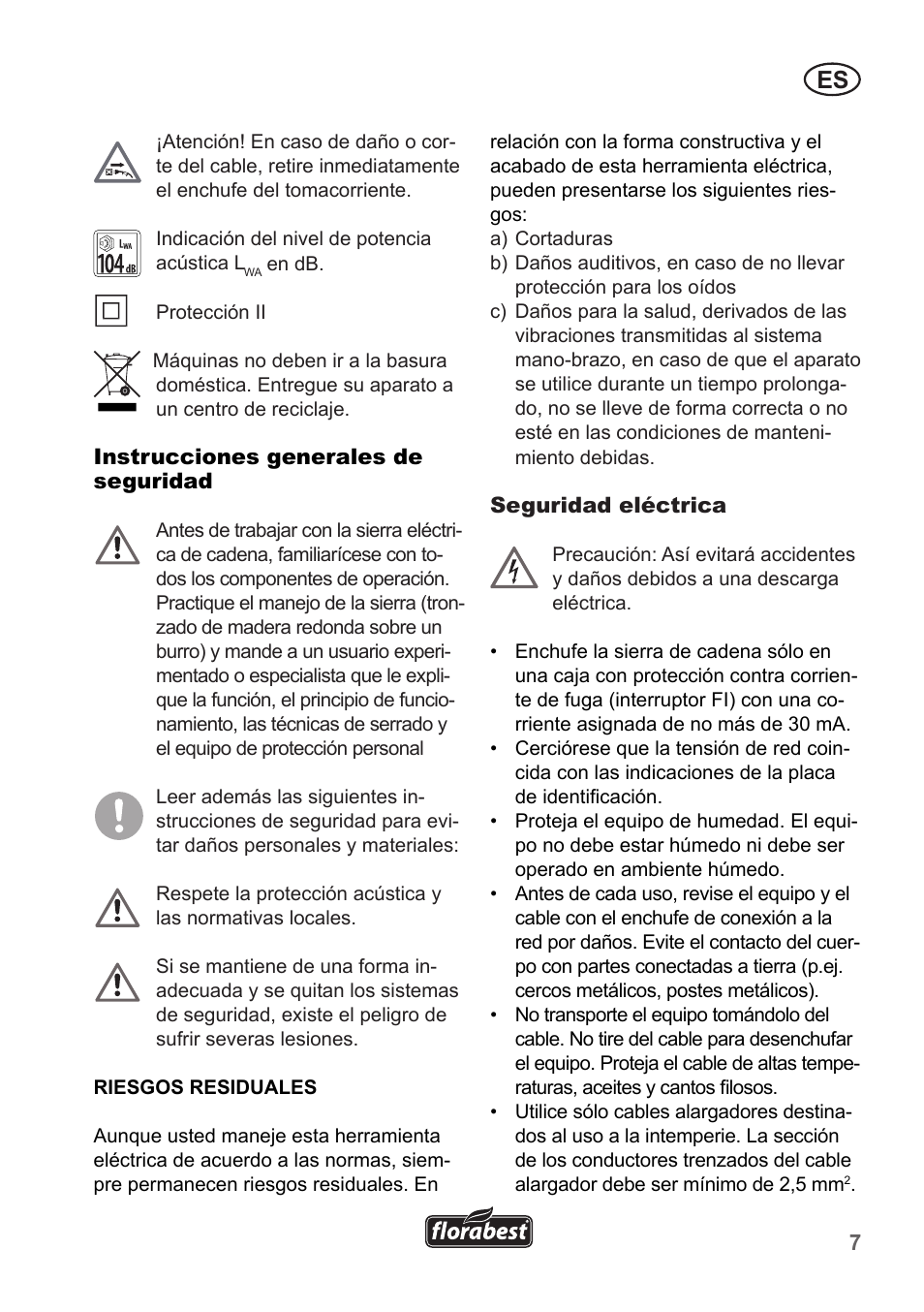 Florabest FHE 550 A1 User Manual | Page 7 / 82