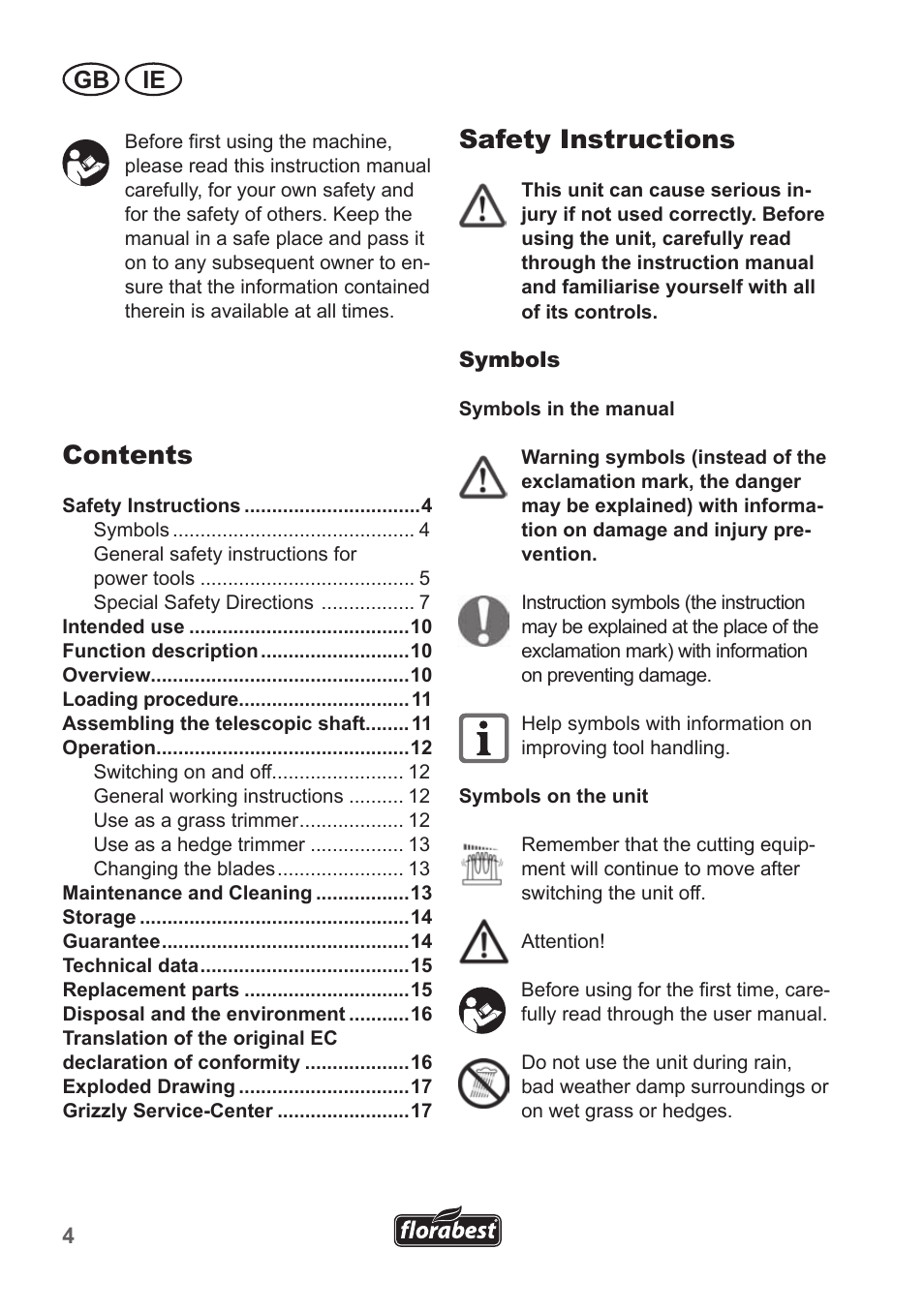 Florabest FGS 10 A1 User Manual | Page 4 / 18