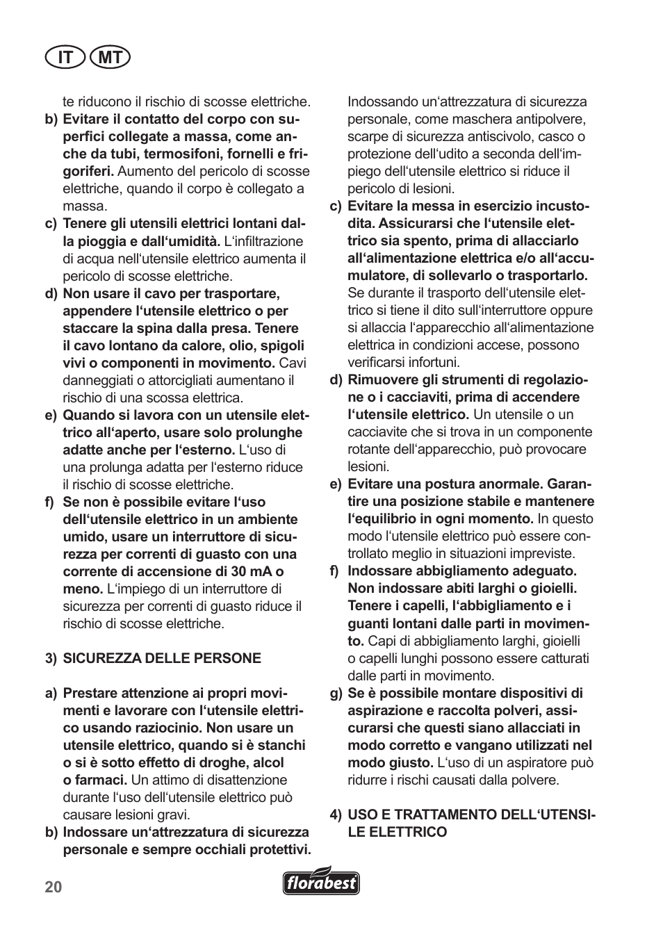 It mt | Florabest FGS 10 A1 User Manual | Page 20 / 78