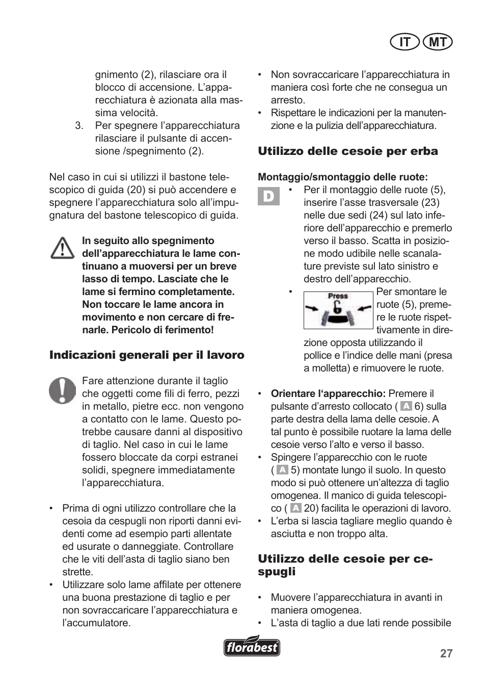 It mt | Florabest FGS 10 A1 User Manual | Page 27 / 78