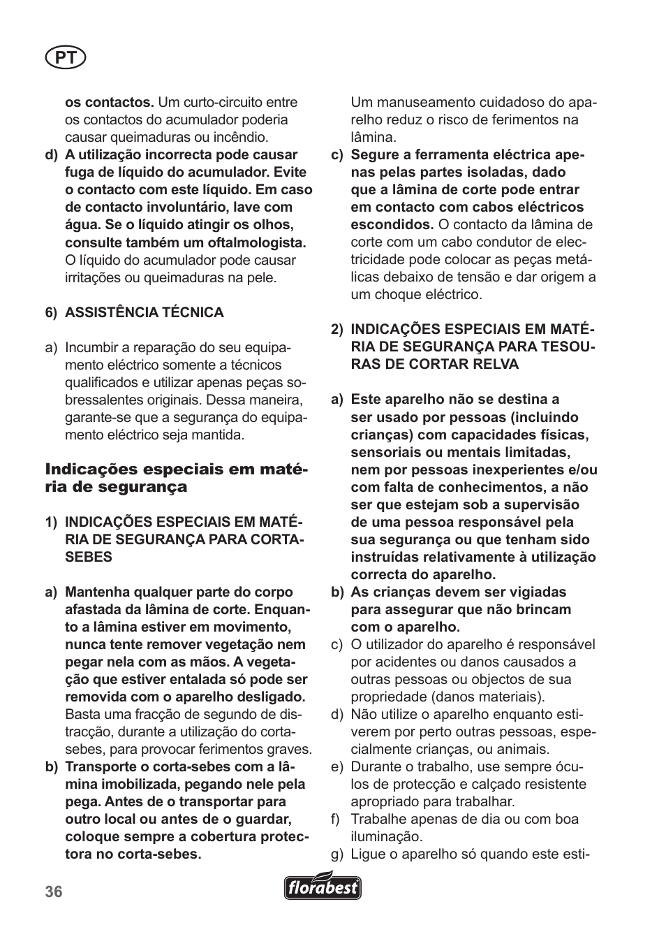 Florabest FGS 10 A1 User Manual | Page 36 / 78