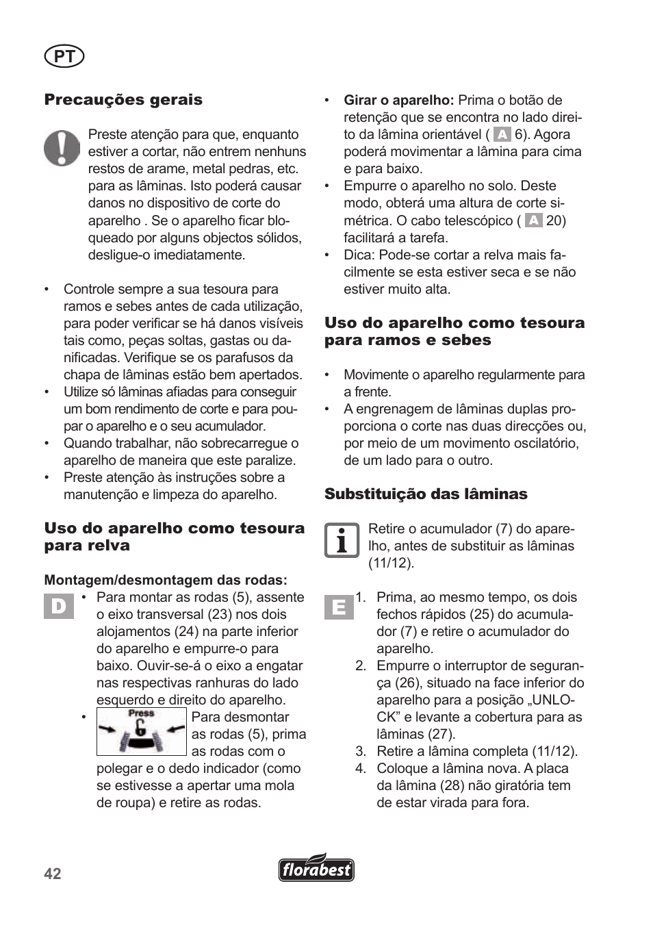 Florabest FGS 10 A1 User Manual | Page 42 / 78
