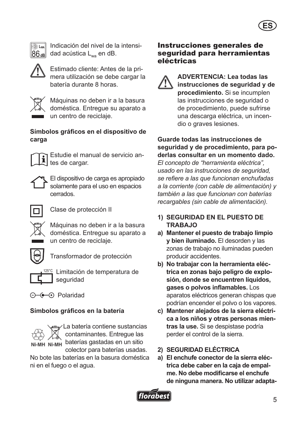 Florabest FGS 10 A1 User Manual | Page 5 / 78