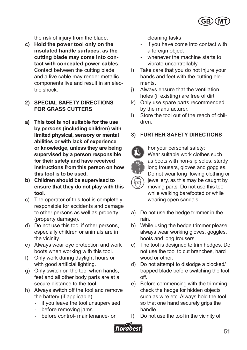 Gb mt | Florabest FGS 10 A1 User Manual | Page 51 / 78