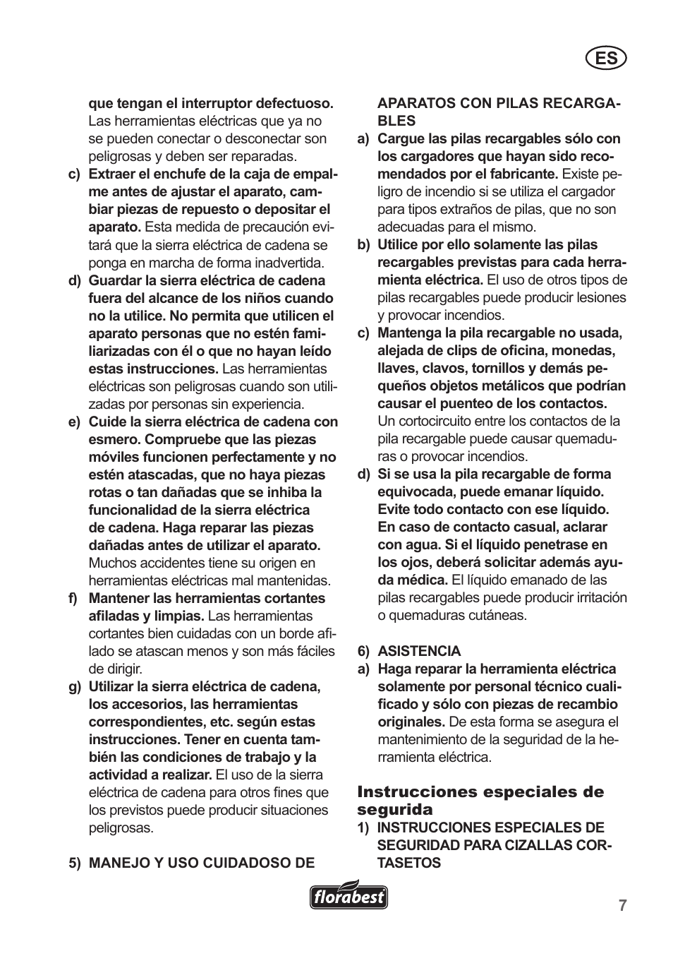 Florabest FGS 10 A1 User Manual | Page 7 / 78