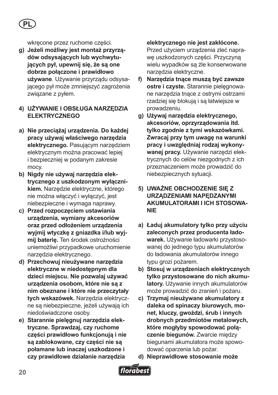 Florabest FGS 10 A1 User Manual | Page 20 / 106