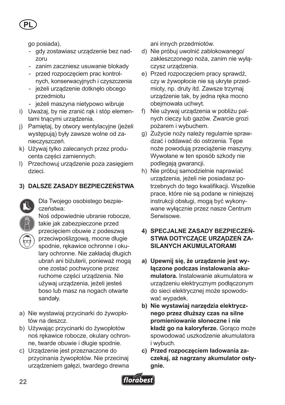 Florabest FGS 10 A1 User Manual | Page 22 / 106