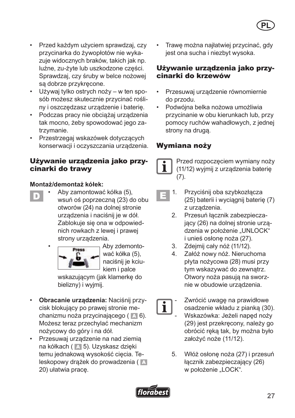 Florabest FGS 10 A1 User Manual | Page 27 / 106