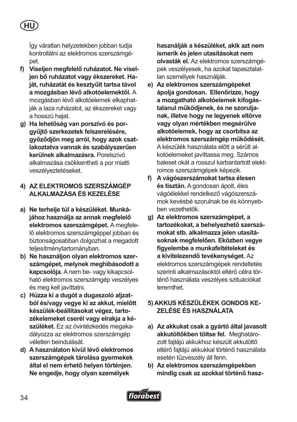 Florabest FGS 10 A1 User Manual | Page 34 / 106