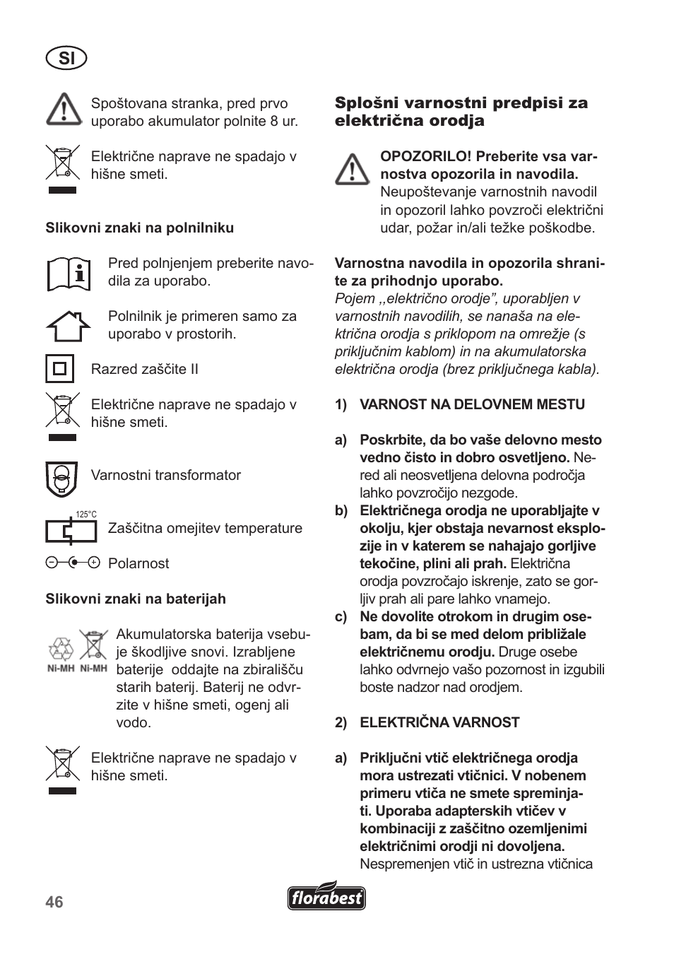 Florabest FGS 10 A1 User Manual | Page 46 / 106