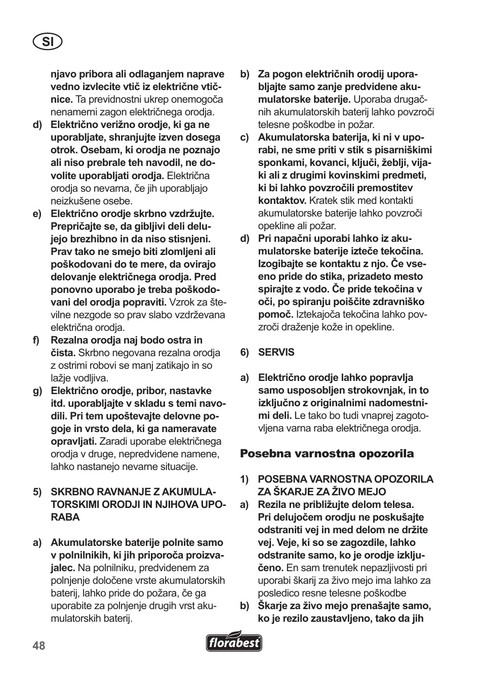 Florabest FGS 10 A1 User Manual | Page 48 / 106