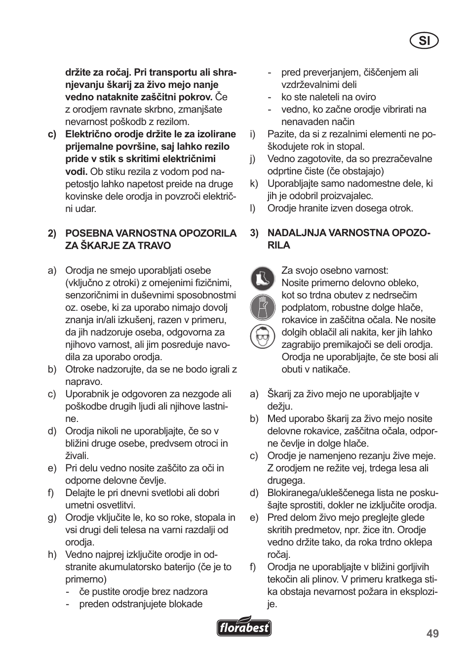 Florabest FGS 10 A1 User Manual | Page 49 / 106