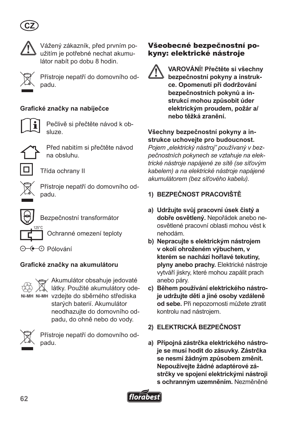 Florabest FGS 10 A1 User Manual | Page 62 / 106