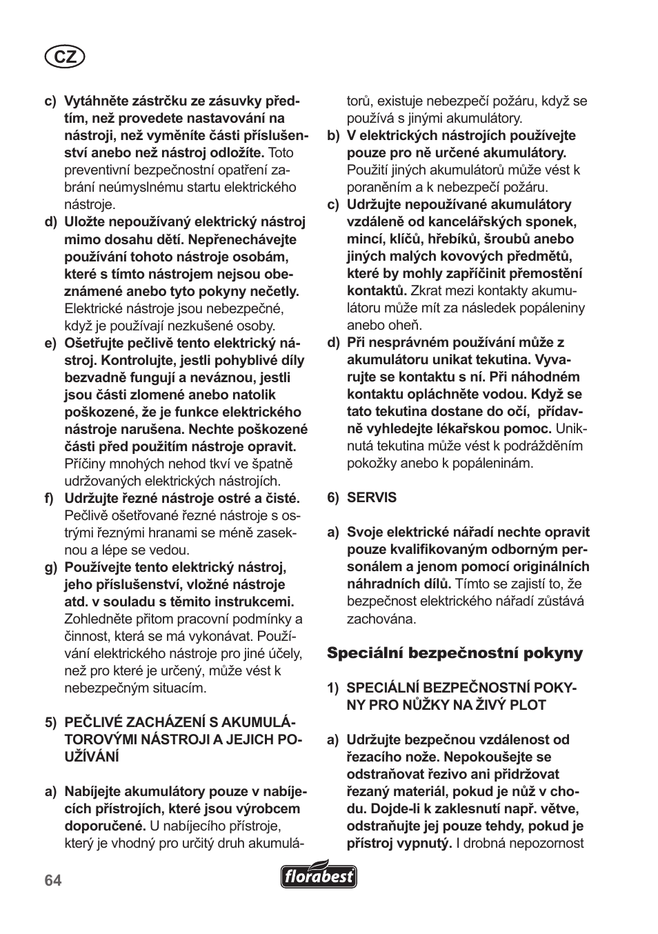 Florabest FGS 10 A1 User Manual | Page 64 / 106