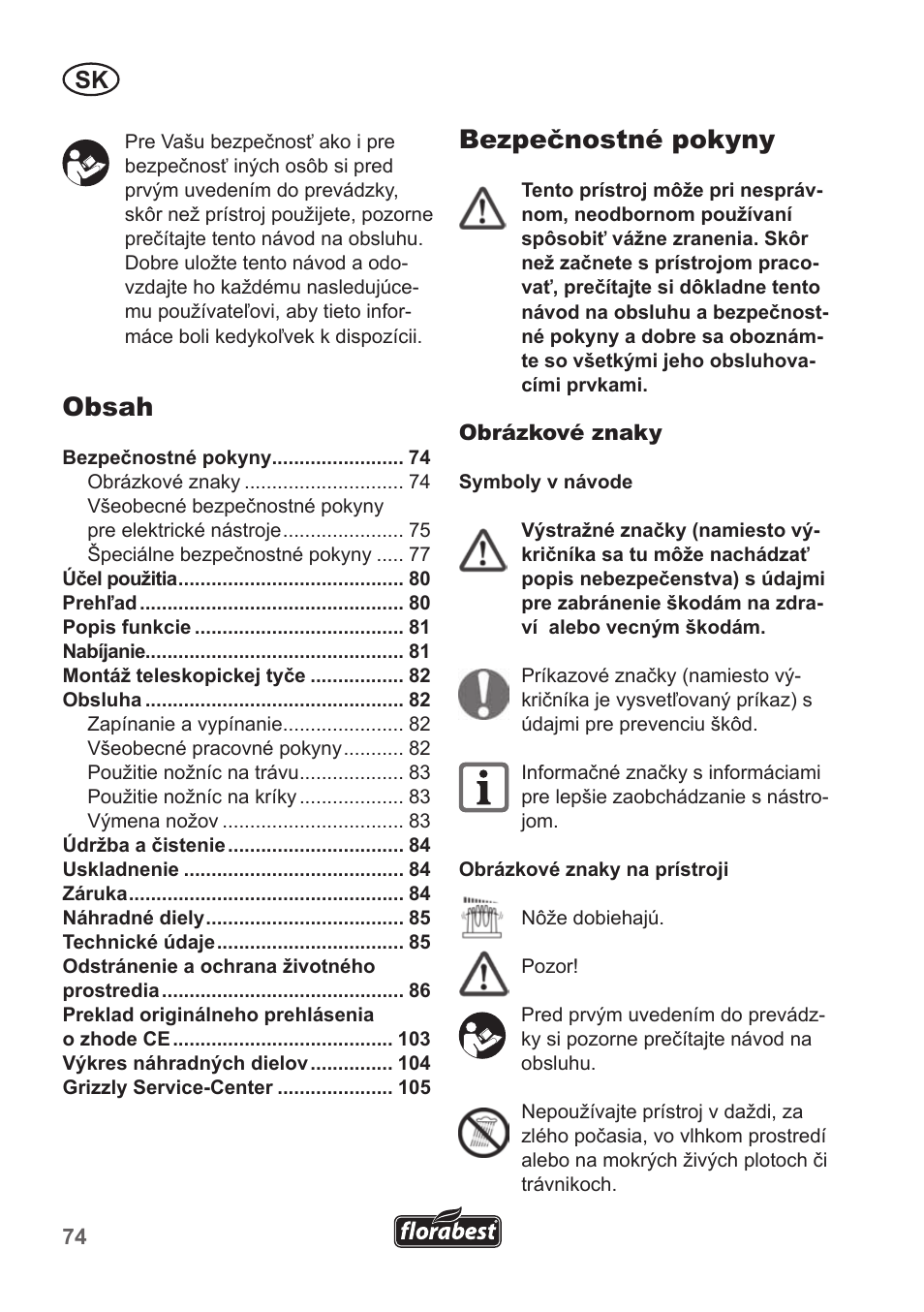 Florabest FGS 10 A1 User Manual | Page 74 / 106