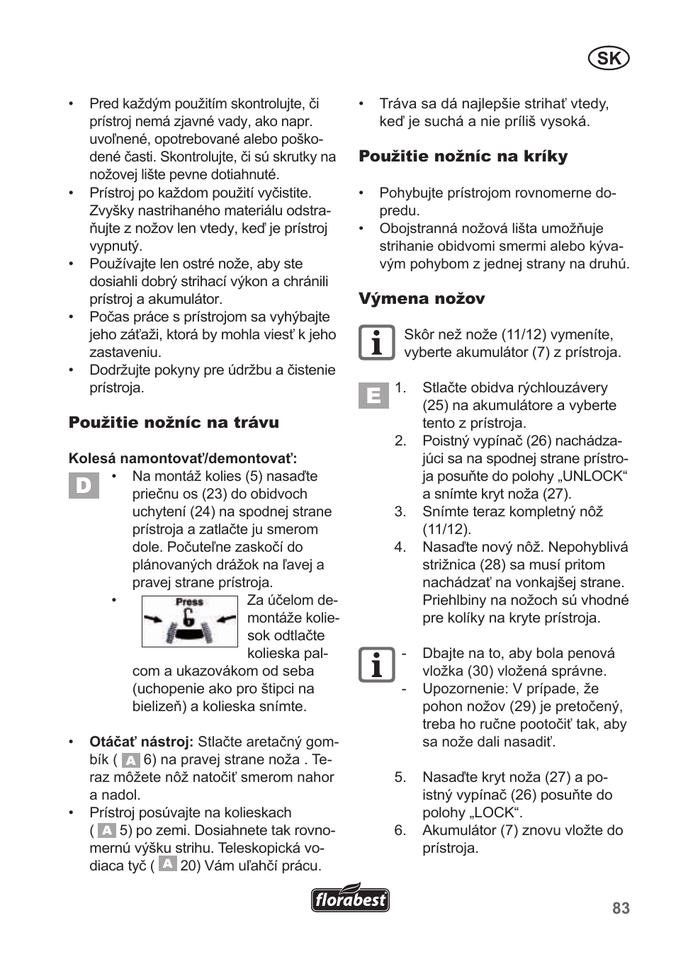 Florabest FGS 10 A1 User Manual | Page 83 / 106