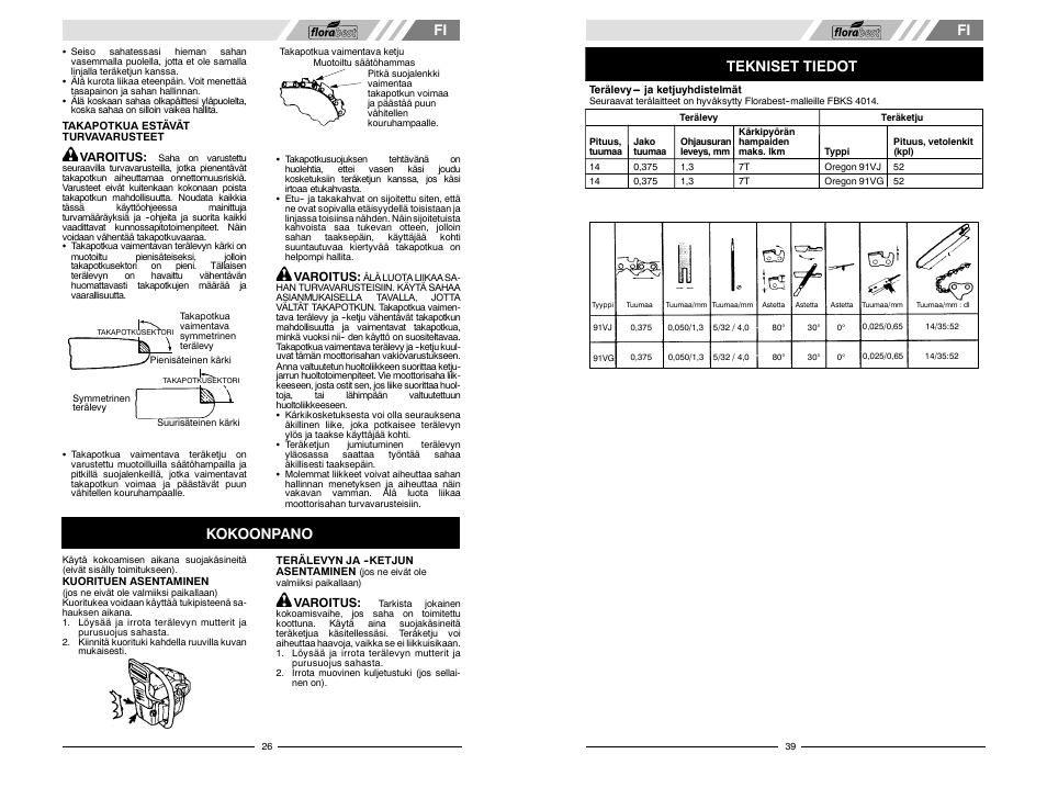 Kokoonpano, Tekniset tiedot | Florabest FBKS 4015 User Manual | Page 26 / 32