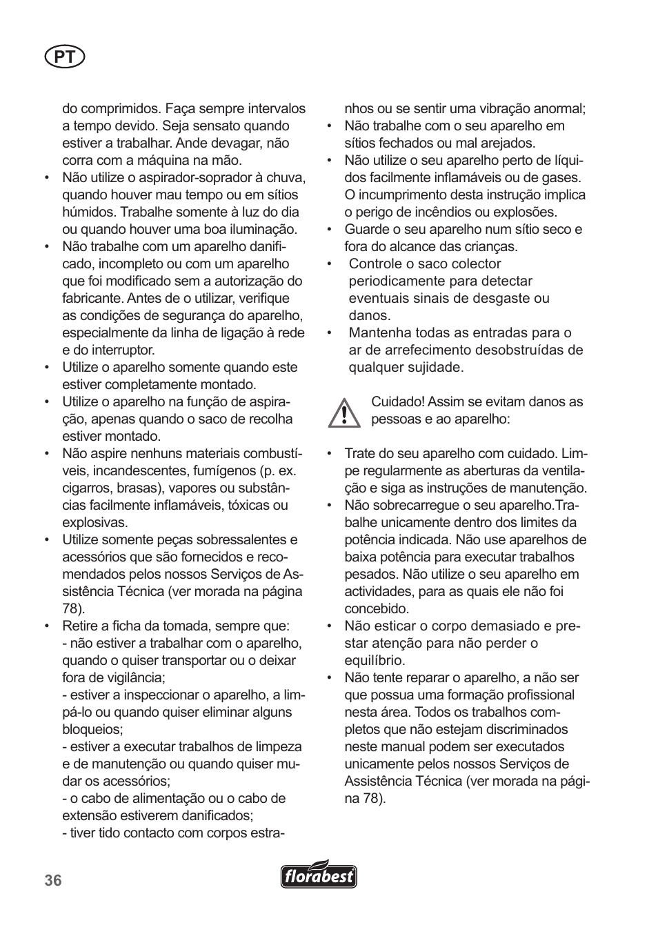 Florabest FLB 2500 A2 User Manual | Page 36 / 79