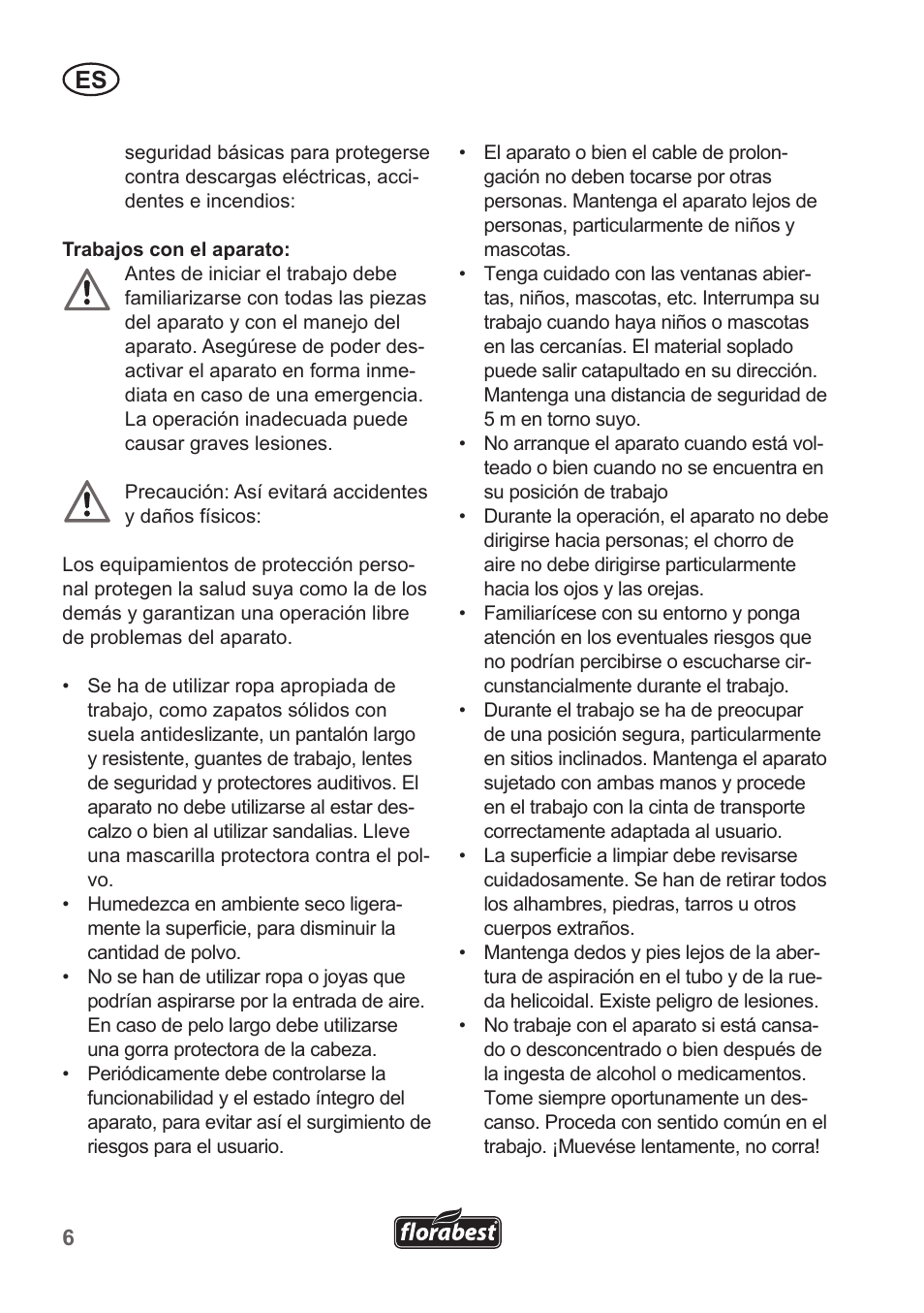 Florabest FLB 2500 A2 User Manual | Page 6 / 79