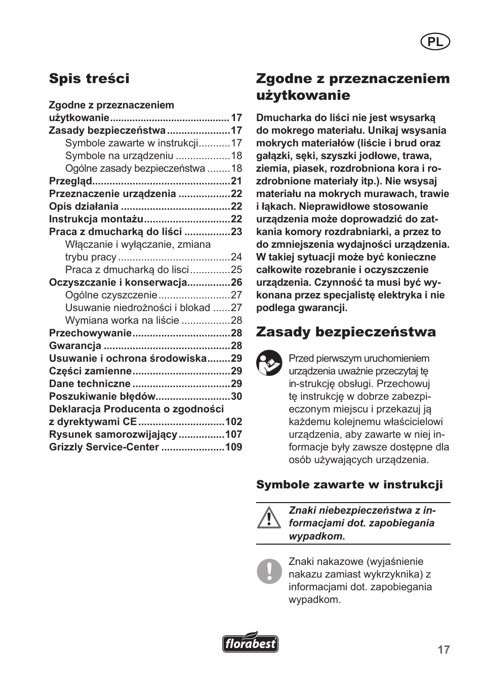 Florabest FLB 2500 A3 User Manual | Page 17 / 110