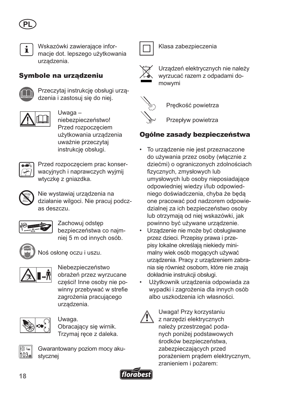 Florabest FLB 2500 A3 User Manual | Page 18 / 110