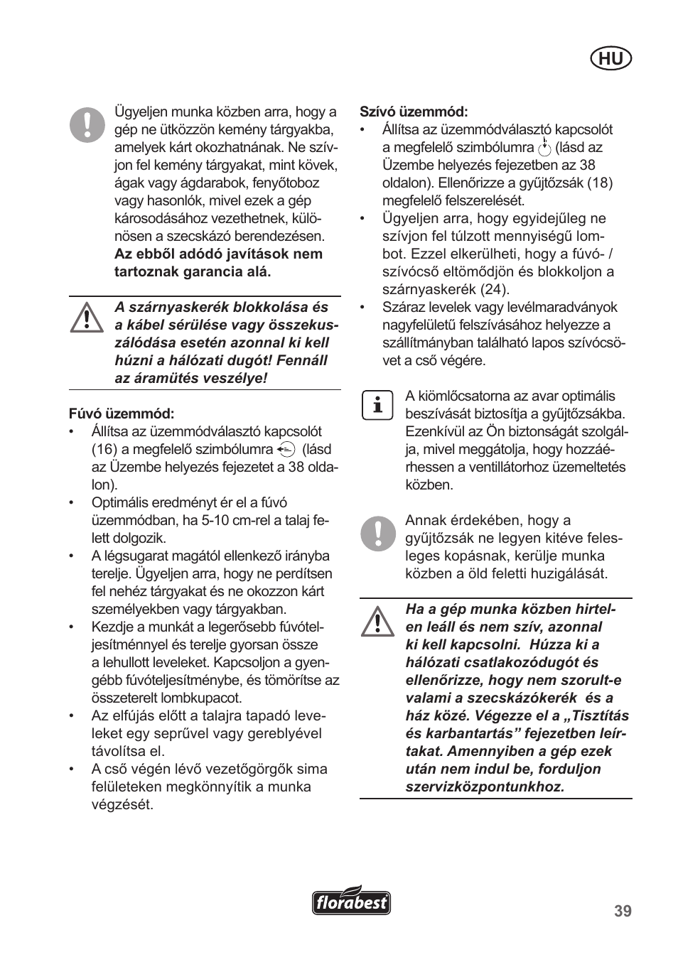 Florabest FLB 2500 A3 User Manual | Page 39 / 110
