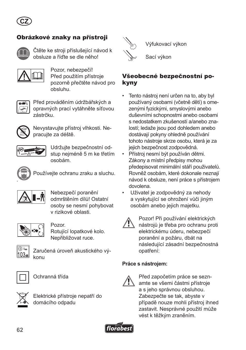 Florabest FLB 2500 A3 User Manual | Page 62 / 110