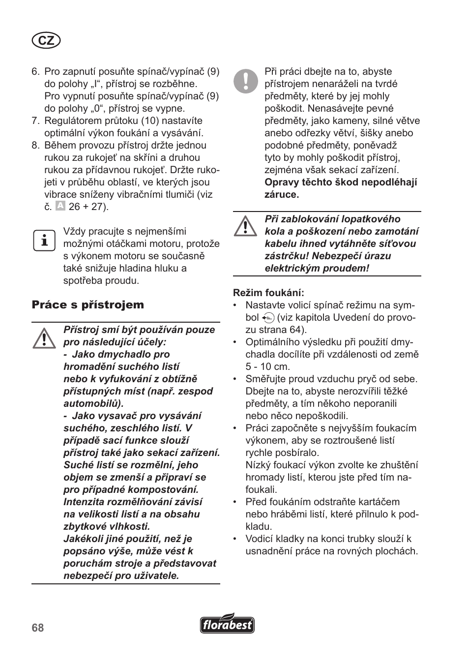 Florabest FLB 2500 A3 User Manual | Page 68 / 110
