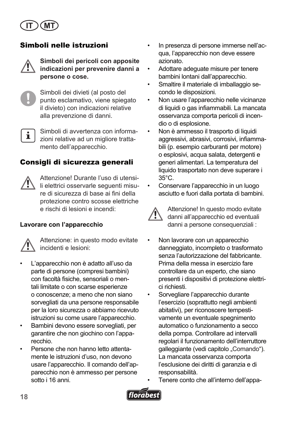 It mt | Florabest FTP 400 A1 User Manual | Page 18 / 70