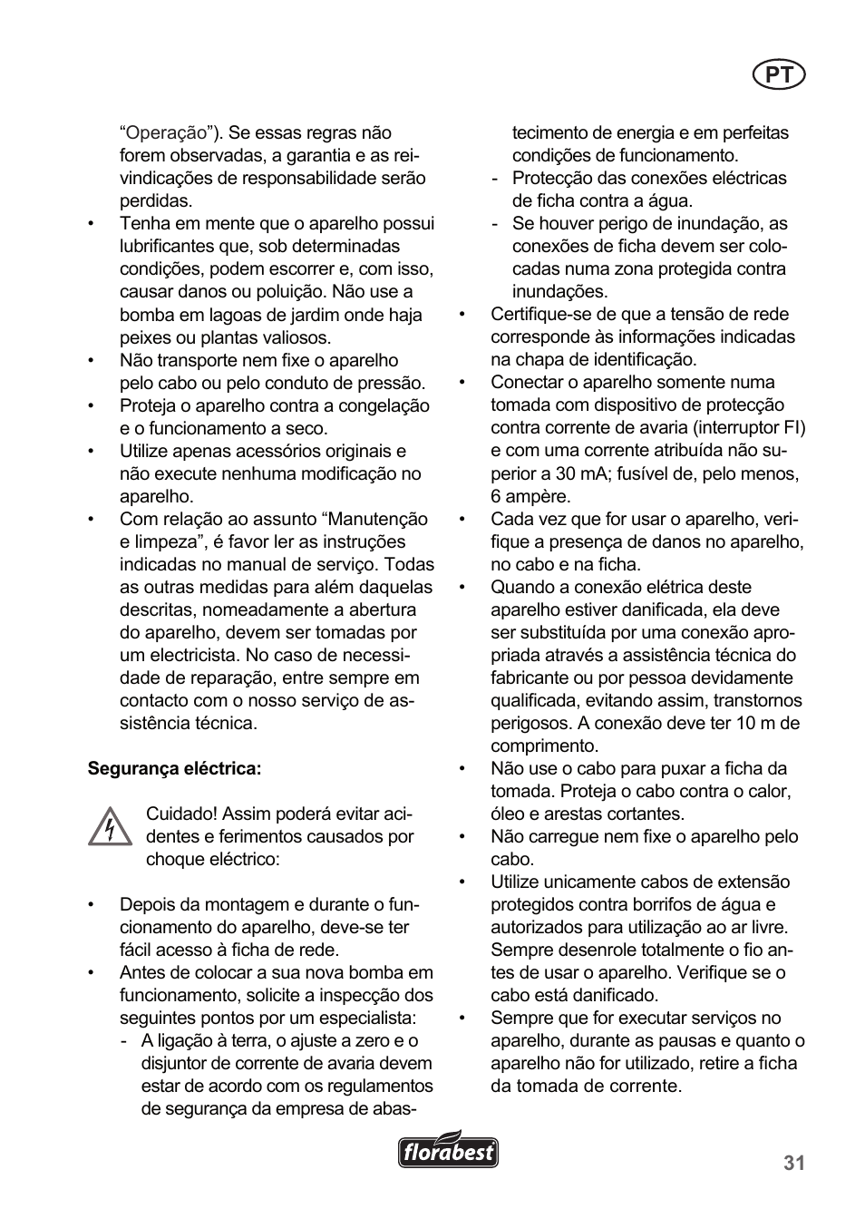 Florabest FTP 400 A1 User Manual | Page 31 / 70