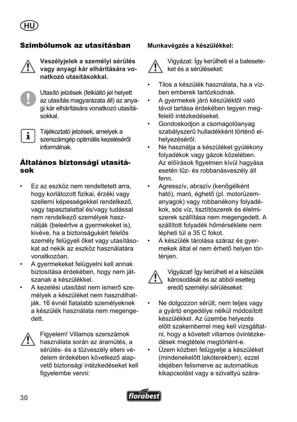 Florabest FTP 400 A1 User Manual | Page 30 / 94