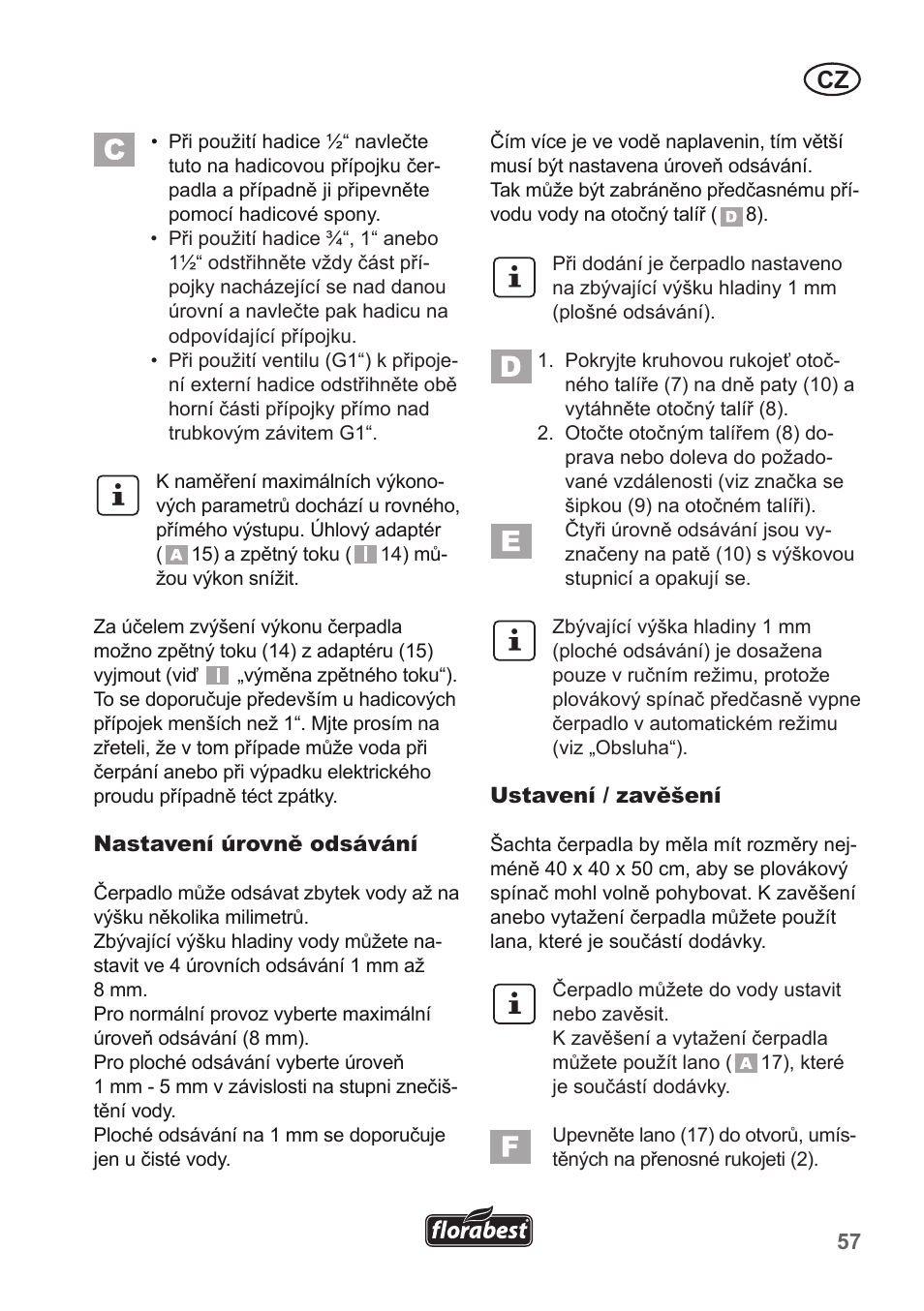 Florabest FTP 400 A1 User Manual | Page 57 / 94