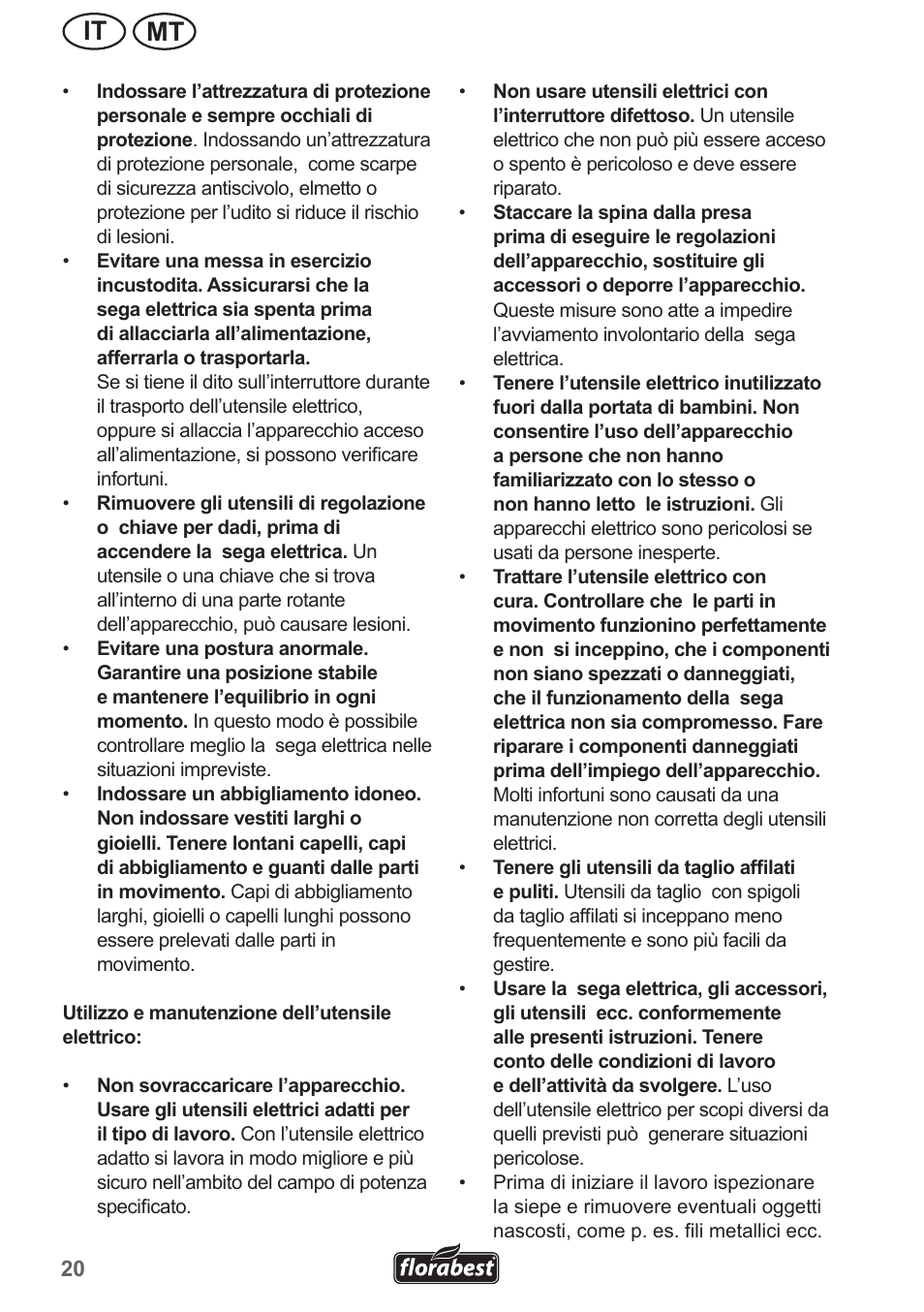 Mt it | Florabest FHL 900 A1 User Manual | Page 20 / 70