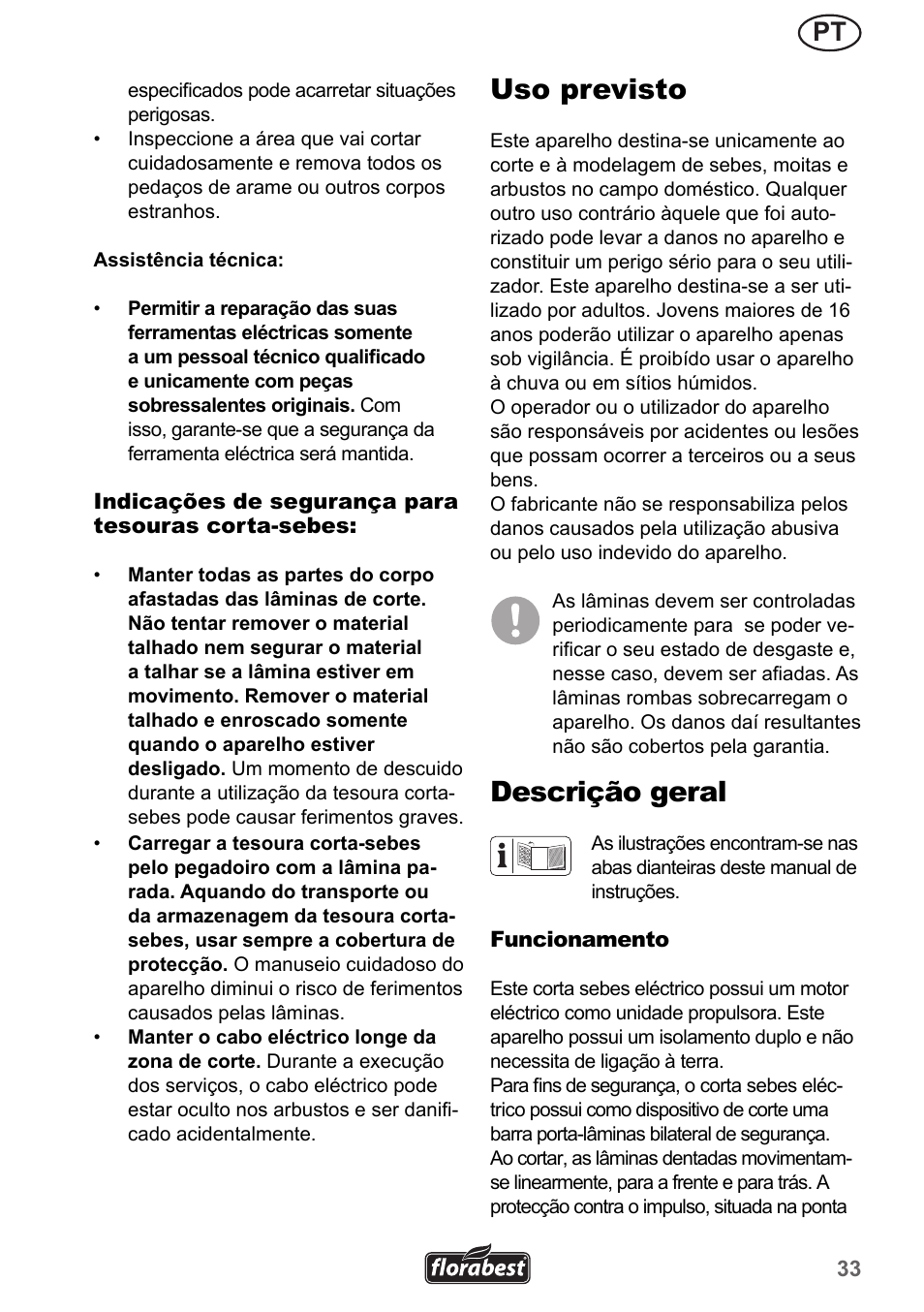 Uso previsto, Descrição geral | Florabest FHL 900 A1 User Manual | Page 33 / 70